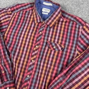 Tommy Bahama Jeans Island Shirt Mens Xl Modern Fit Plaid Button Up LS Casual Top
